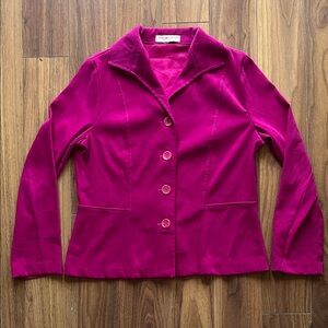 Notations Women's Vibrant Pink Fuchsia Blazer Formal Office Fashion Size Petite